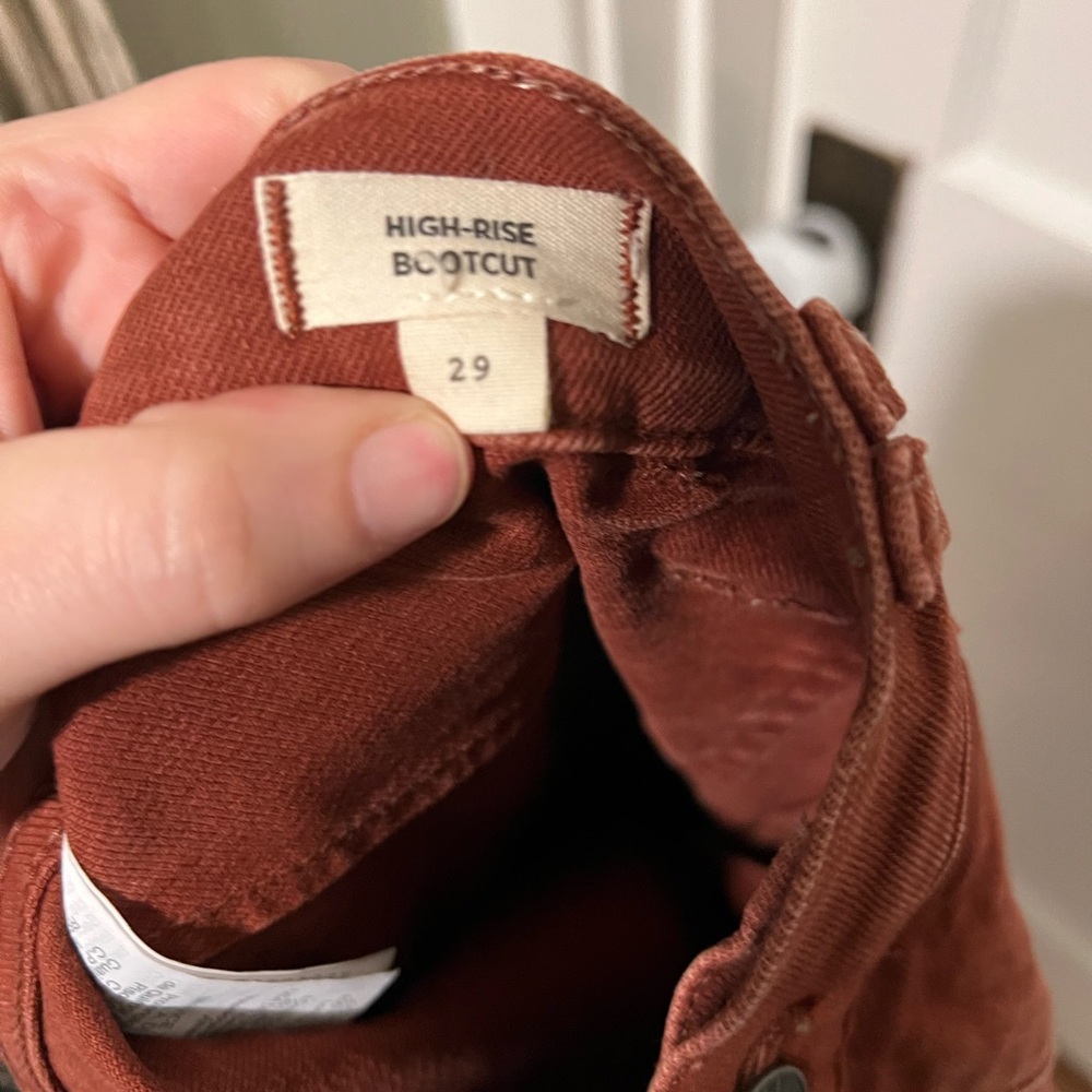 Madewell Rust Red High-Rise bootcut pants - Picture 6 of 8